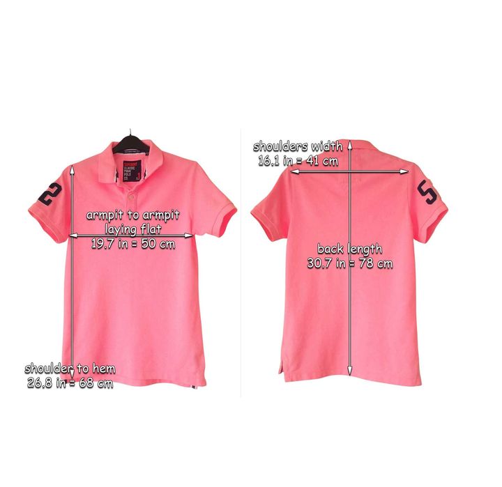 Superdry Поло Блуза Casual Polo Shirt Classic Pique Къс Ръкав Оригинал Гръдна Обиколка 85-100 см (M-L) Носена Веднъж Отлична