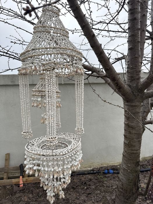 Lampadar ext/interior din scoici manual. Se vand impreuna