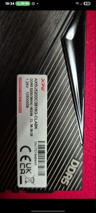 RAM Памет XPG 1x16gb