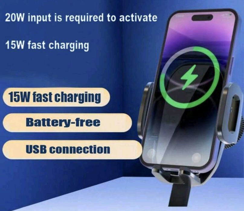 Автоматична стойка за автомобил за бързо зареждане 15W