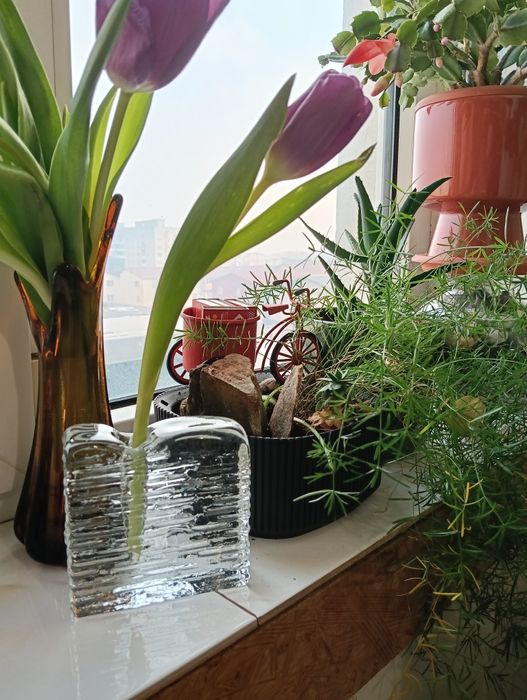 Vază soliflore Ritzenhoff sticlă grea – design modernist