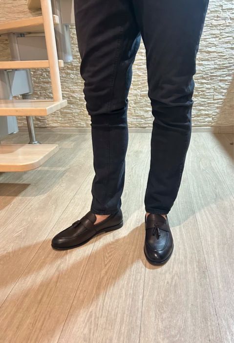 Туфли мужские, лоферы кожаные