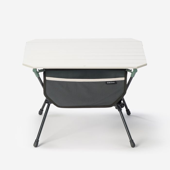 Masă de camping compactă, 2 persoane, alb - produs resigilat Decathlon