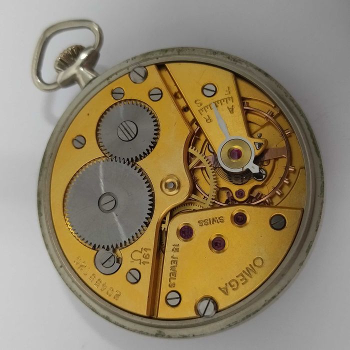 Ω OMEGA джобен часовник, стомана, идеален, много рядък