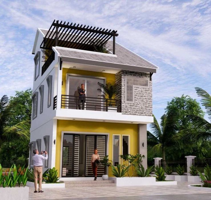 НА ИЗПЛАЩАНЕ - Евтина триетажна сглобяема къща с 3 спални, 130 кв. м