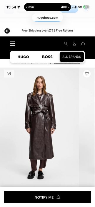 Hugo Boss шлифер