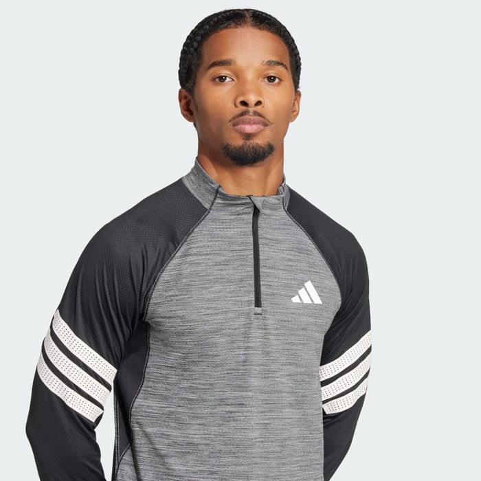 Bluza Adidas Icon 3-Stripes 1/4-Zip Long-Sleeve Top (S; M; L)