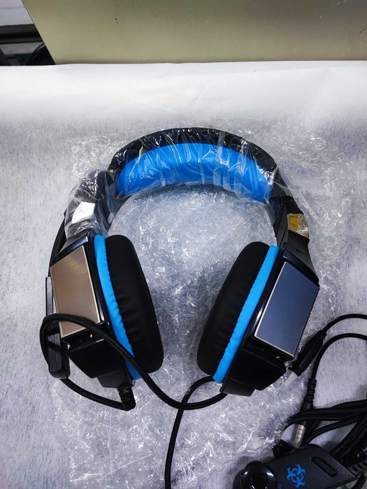 Căști gaming Hunterspider V-3 cu LED, sunet imersiv, noi