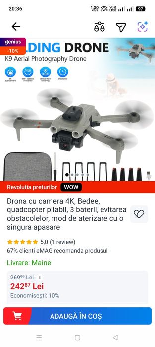 Drona cu două camere