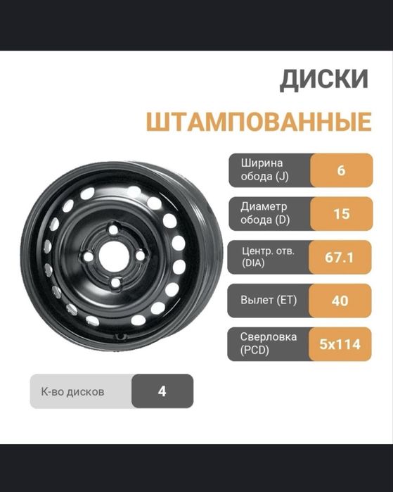 Диски штампованные 15