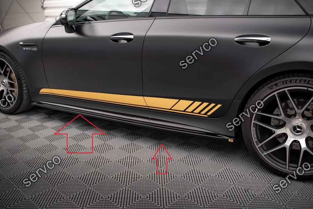Pachet Set Splitter Exterior Lip Prelungiri Body kit tuning AMG GT 63 S 4 Door-Coupe 2018- v3 - Maxton Design