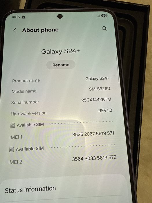 Samsung S24 Plus 256Gb ca Nou Full box Impecabil