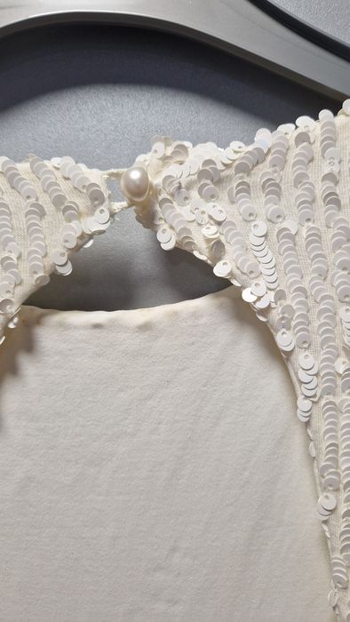 Rochie alba cu paiete
