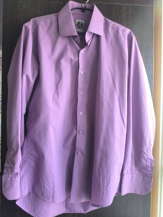 Рубашка фиолетовая длинный рукав- 48р-р.