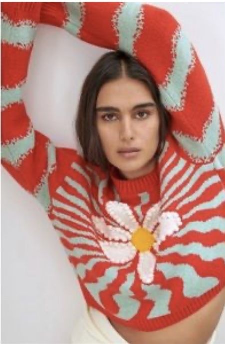 Zara зара пуловер с цвете