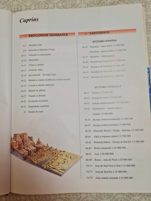 Atlas Geografic General color,copertat