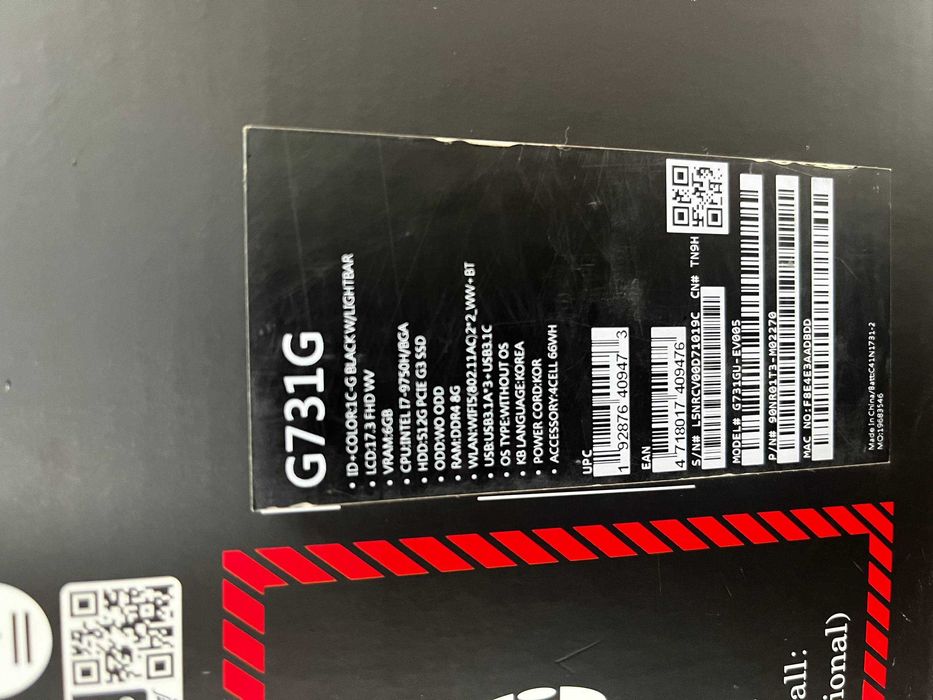 Игровой Ноутбук Asus Rog Strix Core i7 / GTX1660Ti / 17.3 IPS 144 Герц