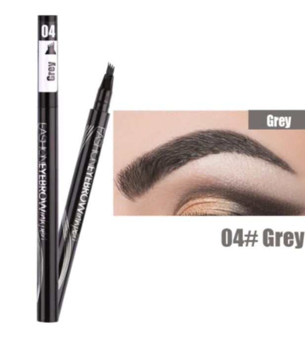 Creion pentru Sprancene, CRM, cu Efect Microblading  04# Grey,Gri