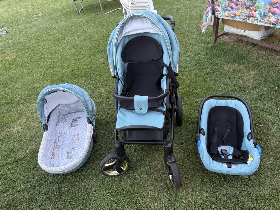 Carucior 3 in 1 Prime Mirage Blue Gold Krausman