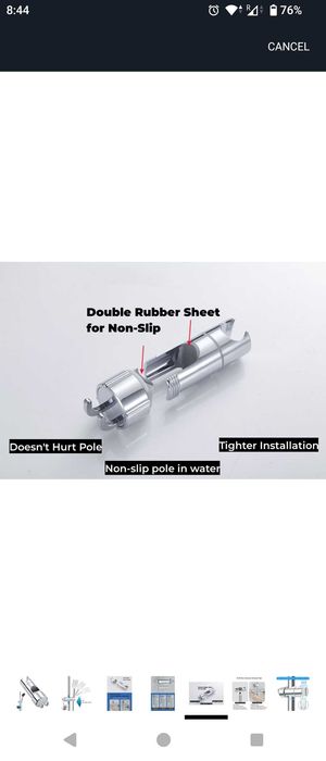 Държач за душ 16-27mm с 2 куки