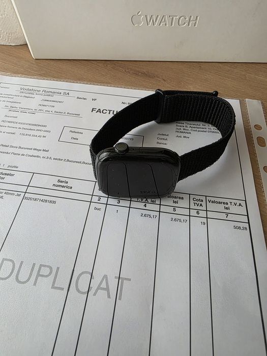 Apple watch s10, celular 46 mm, jet black