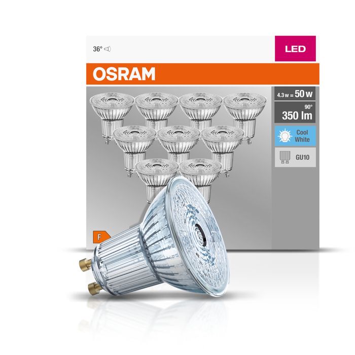 Set 10 spoturi Led  OSRAM PAR16 /  LED cu soclu GU10