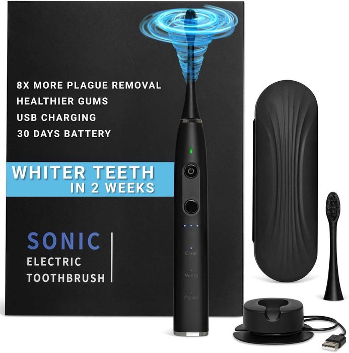 Електрическа четка за зъби, за избелване на зъби, 3 режима, калъф