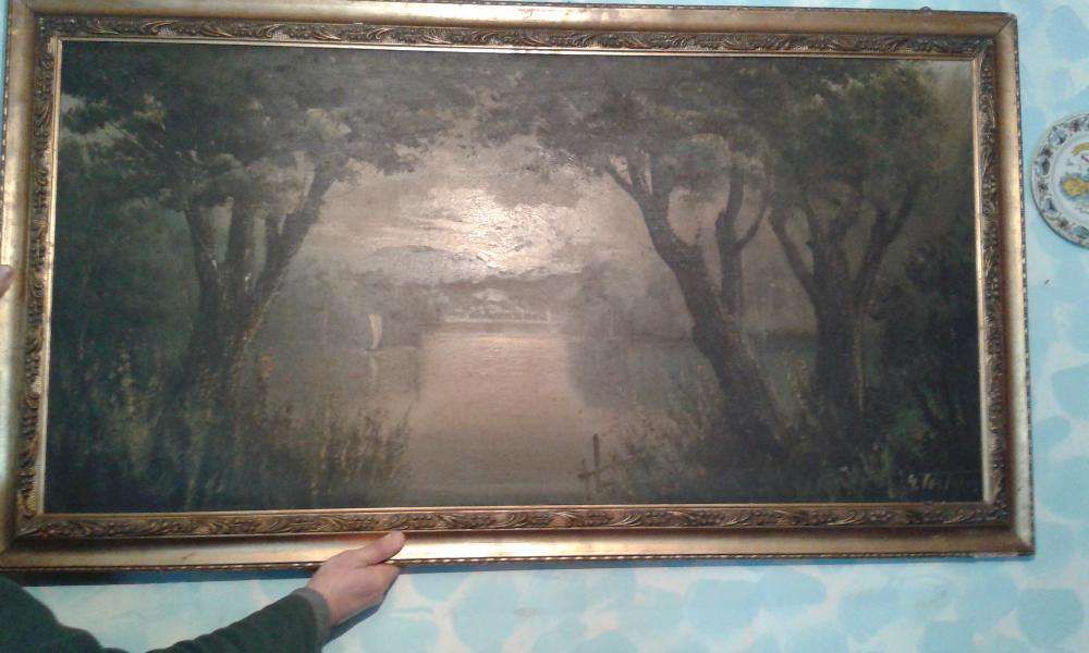 Vand sau schimb tablou vechi antic