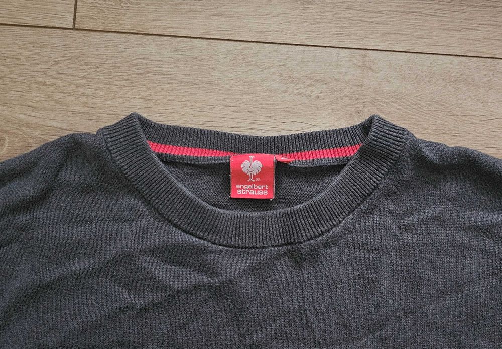 Pulover subțire Engelbert Strauss, mărimea M, culoarea gri Anthracite.