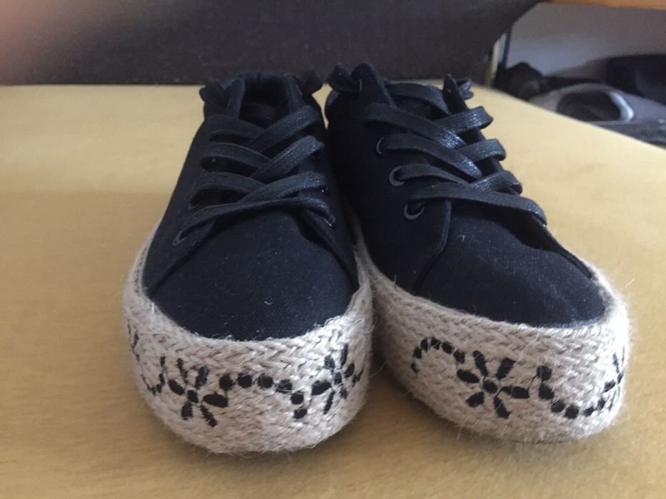 Pantofi sport, negri, talpa model decorativ