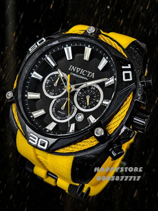 INVICTA Vanguard Yellow/Black 50 mm, Инвикта нов мъжки часовник
