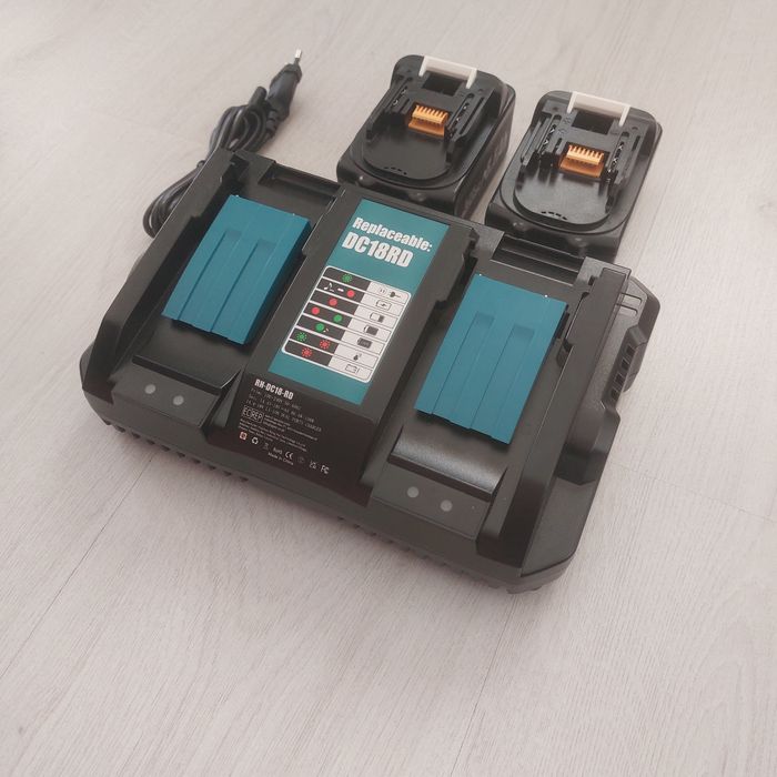 Комплект Двойно Бързо Зарядно DC18RD + 2 бр. Батерии 18V 5.5Ah за Makita LXT