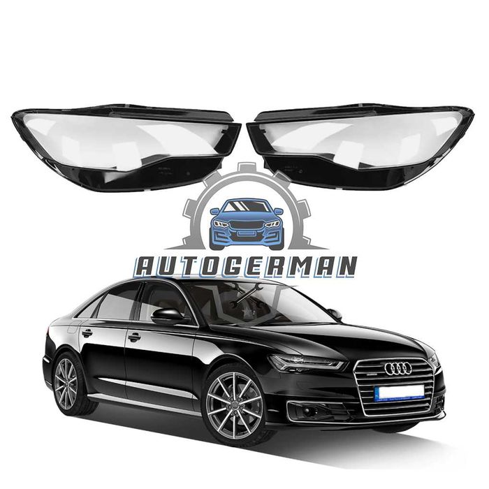 Капаци фарове Audi A6 C7 15-17 стъкло фарове крушки Ауди А6 C7 xenon LED фарове корпус фар фарове Audi A6 C7 резервни части facelift A6 4G C7