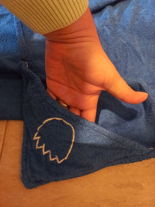 Prosop/halat din bumbac 100% poncho de baie "George" copii