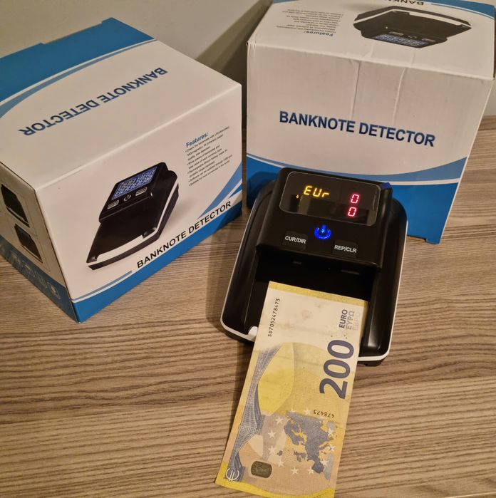 Машинка за разпознаване на фалшиви евро и долари детектор банкноти