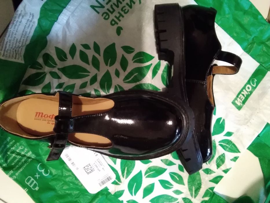 Туфли кожа натуральная,  39 размер женские. В стиле Мери Джейн.