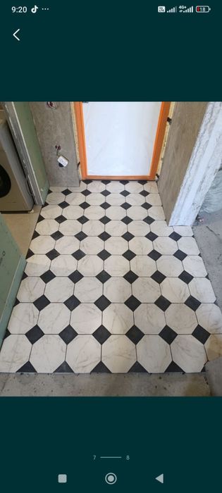 Укладка кафеля..