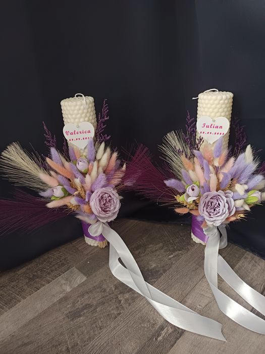 Lumânări de cununie sau botez, buchete și aranjamente