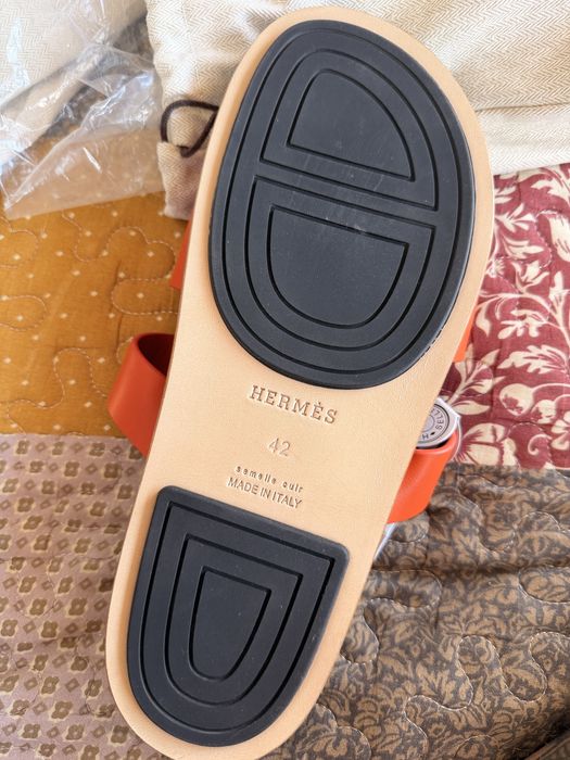 мъжки чехли HERMES телешка кожа 42 и 43