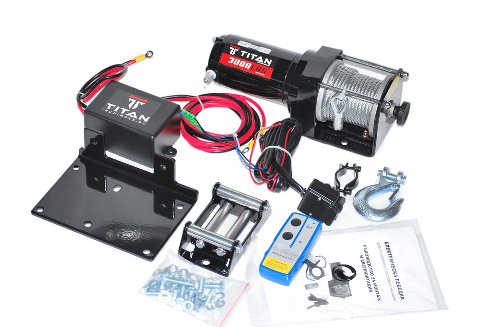 Лебедка 3000 Либри, 12V, електрическа, Titan