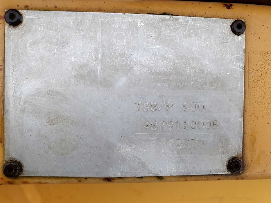 Freza BERTI 6M, TSB/P 600, tocator vegetatie vie arbusti iarba tractor