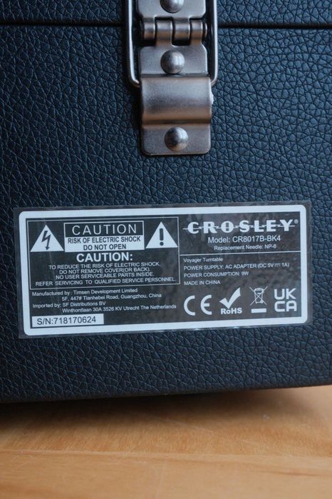 Crosley Voyager CR8017B Портативен Грамофон - За Ремонт