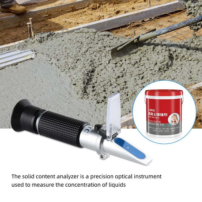 Рефрактометър за БЕТОН сухо вещество вода в бетон цимент рефрактомер