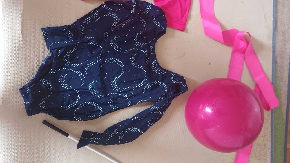 Трико за гимнастика-синьо