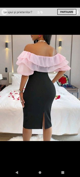 Rochie eleganta cu volane