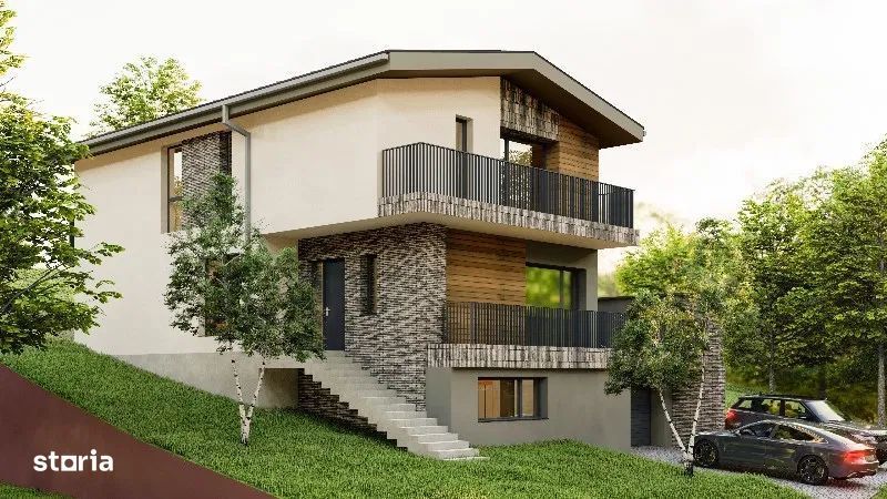 Casa individuala D+P+E cu garaj 220 mp utili, 550mp teren - Chinteni