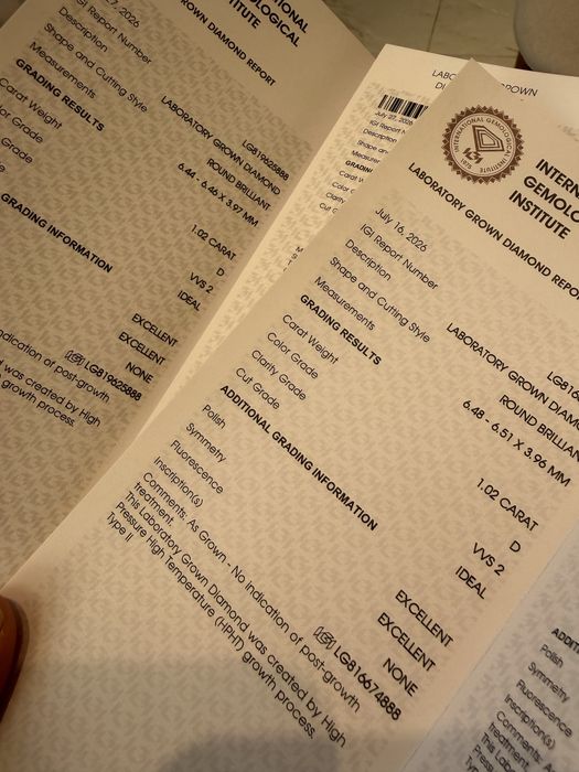 Пусеты лабараторный бриллиант 2 карат