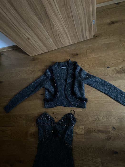 Compleu gri croșetat