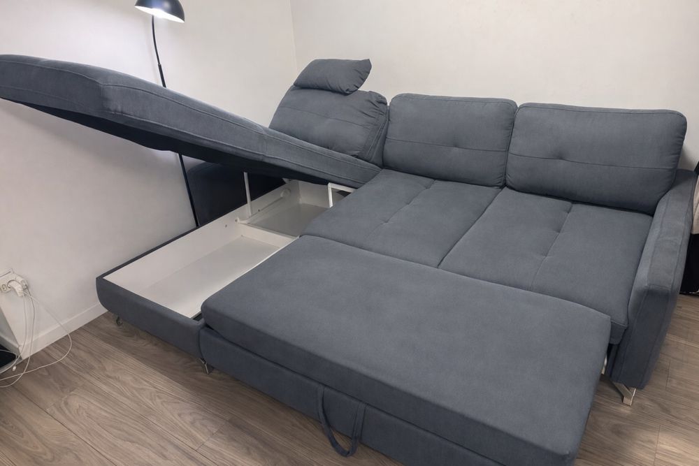 Canapea extensibila cu lada de depozitare 220x180
