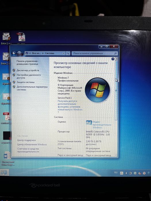 Ноудбук Packard bell